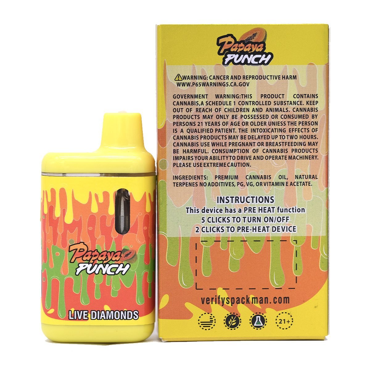 Pack Man Papaya Punch 2000mg Pack Man Papaya Punch 2000mg